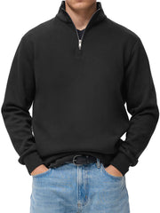 Men's Stylish And Comfortable Half-zip Stand-up Collar Casual Long-sleeved Polo Shirt