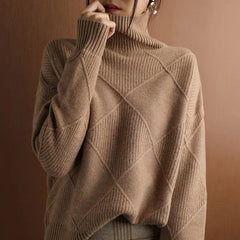 Women’s Cashmere Turtleneck Sweater – Elegance Meets Comfort