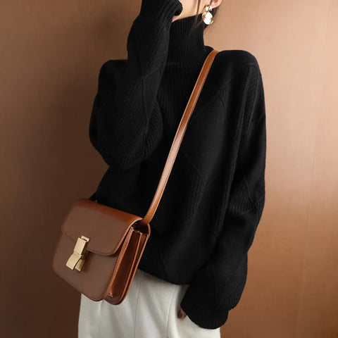 Women’s Cashmere Turtleneck Sweater – Elegance Meets Comfort
