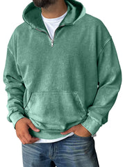 Men's Casual Zipper Pocket Hooded Sweatshirt