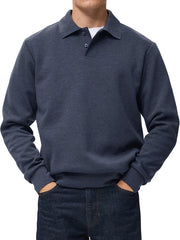 Men's Comfortable Everyday Lapel Button-down Casual Long-sleeved Polo Shirt