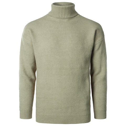 Men's Solid Color High Collar Casual Loose Cashmere Sweater