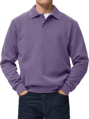 Men's Comfortable Everyday Lapel Button-down Casual Long-sleeved Polo Shirt