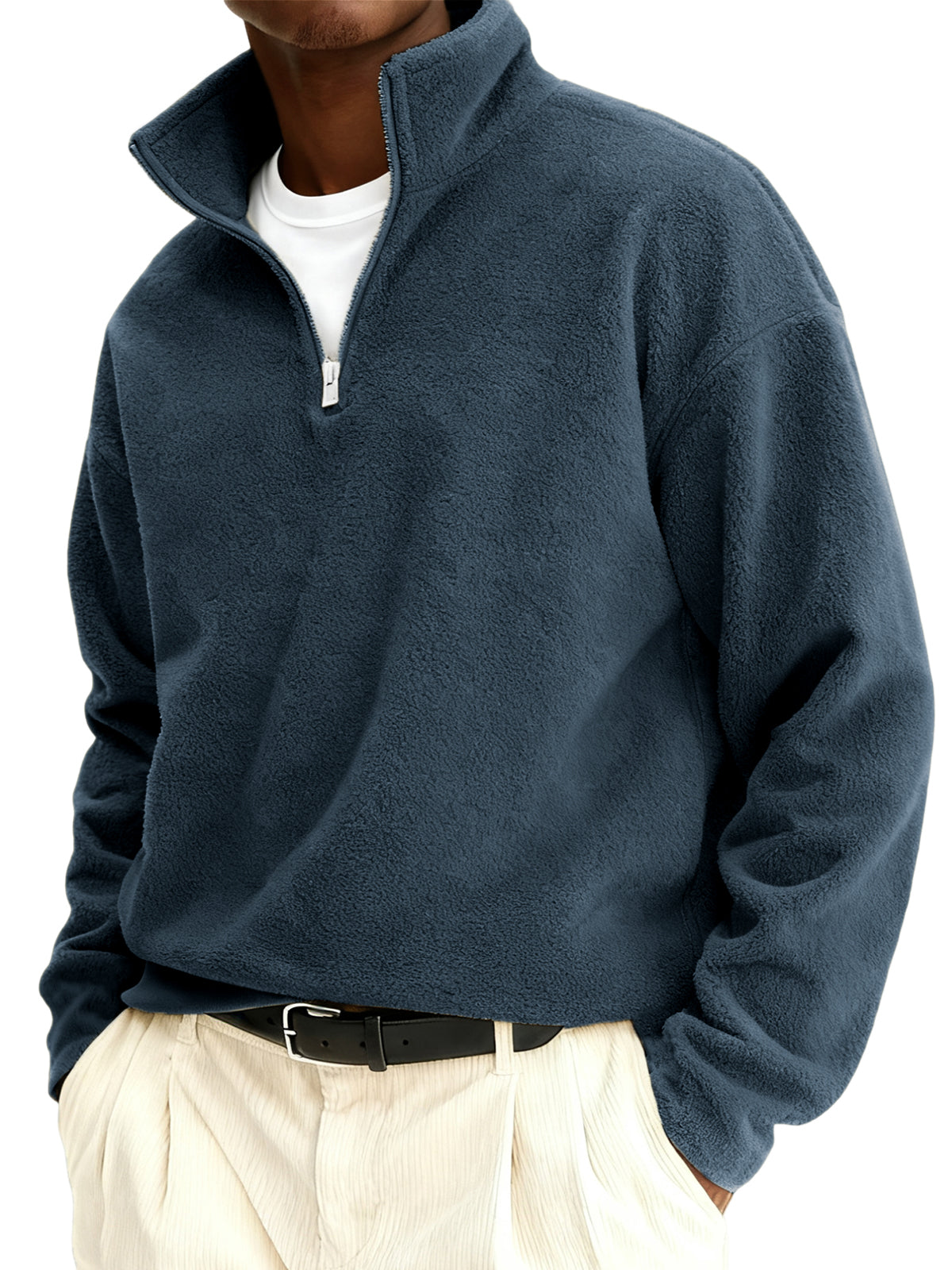 Men's Quarter-Zip Fleece Comfort Pullover