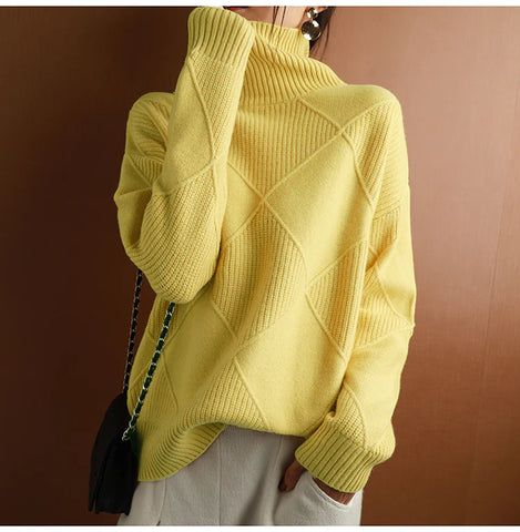 Women’s Cashmere Turtleneck Sweater – Elegance Meets Comfort