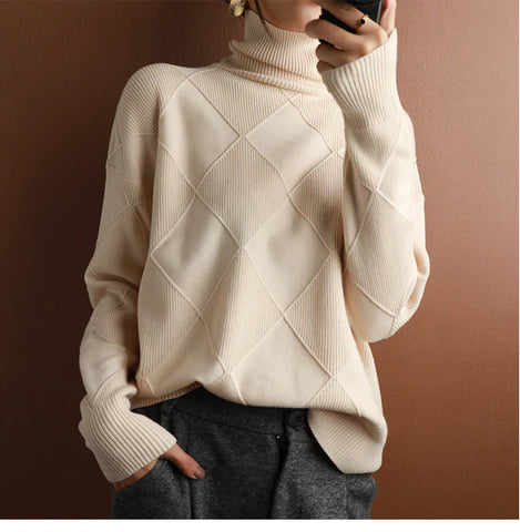 Women’s Cashmere Turtleneck Sweater – Elegance Meets Comfort