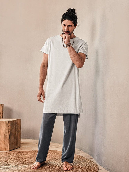 Soft Linen Blend Long Top