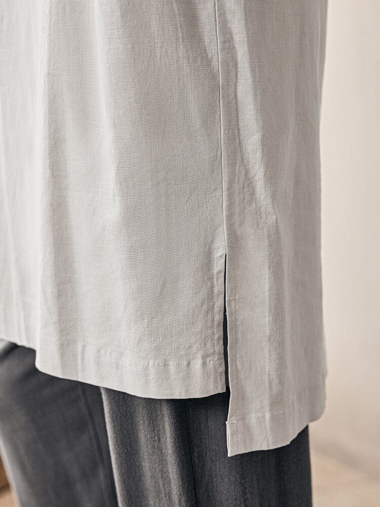Soft Linen Blend Long Top