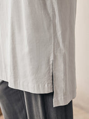 Soft Linen Blend Long Top