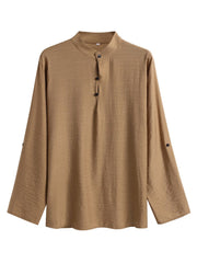 Linen Henry Long Sleeve Beach Shirt