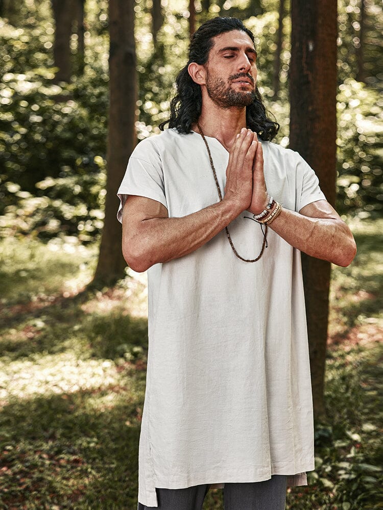 Soft Linen Blend Long Top