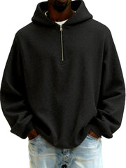Men's Half-zip Pullover Hooded Sweatshirt