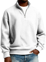 Men's Half-zip Quilted Jacquard Pullover