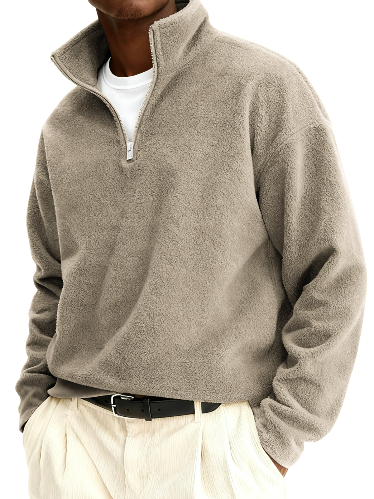 Men's Quarter-Zip Fleece Comfort Pullover