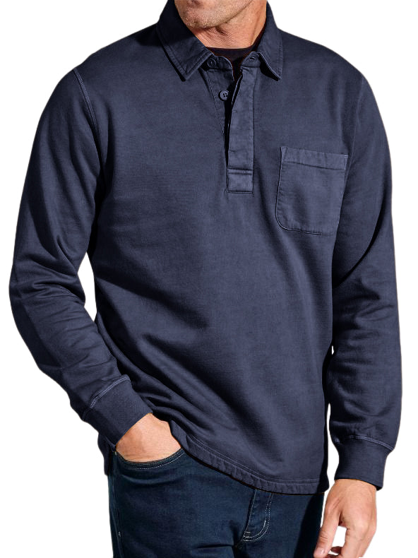 Men's Everyday Comfortable Lapel Button-pocket Casual Long-sleeved Polo Shirt