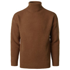 Men's Solid Color High Collar Casual Loose Cashmere Sweater