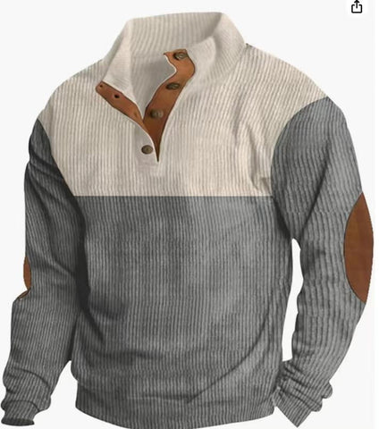 Men's Outdoor Casual Stand Collar Long Sleeve Sweatshirt
