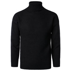 Men's Solid Color High Collar Casual Loose Cashmere Sweater