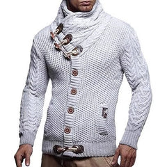 Men's Casual Scarf Jacket Pocket Sweater