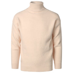 Men's Solid Color High Collar Casual Loose Cashmere Sweater
