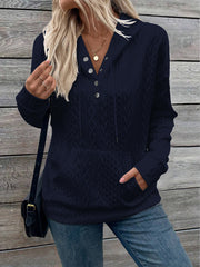 2024 Amazon Cross-Border New Knitted Jacquard Long-Sleeved Loose Sweatshirt In Large Quantities