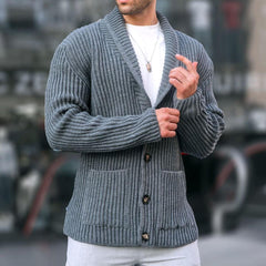 Autumn & Winter New Style Men's Sweater Casual Long Sleeve Add Thick Slim Sweater Cardigan