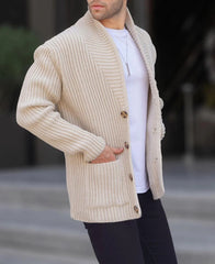 Autumn & Winter New Style Men's Sweater Casual Long Sleeve Add Thick Slim Sweater Cardigan