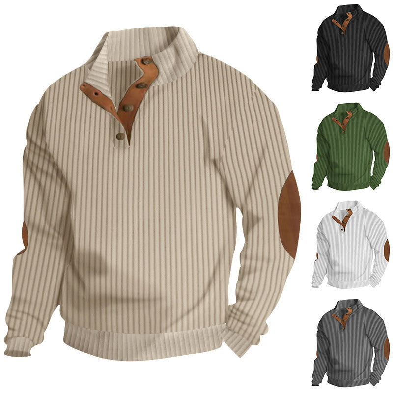 Men's Casual Fleece Pullovers  Hoodies Long Sleeve Sweaters