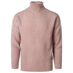 Men's Solid Color High Collar Casual Loose Cashmere Sweater