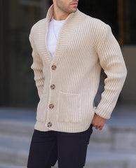 Autumn & Winter New Style Men's Sweater Casual Long Sleeve Add Thick Slim Sweater Cardigan