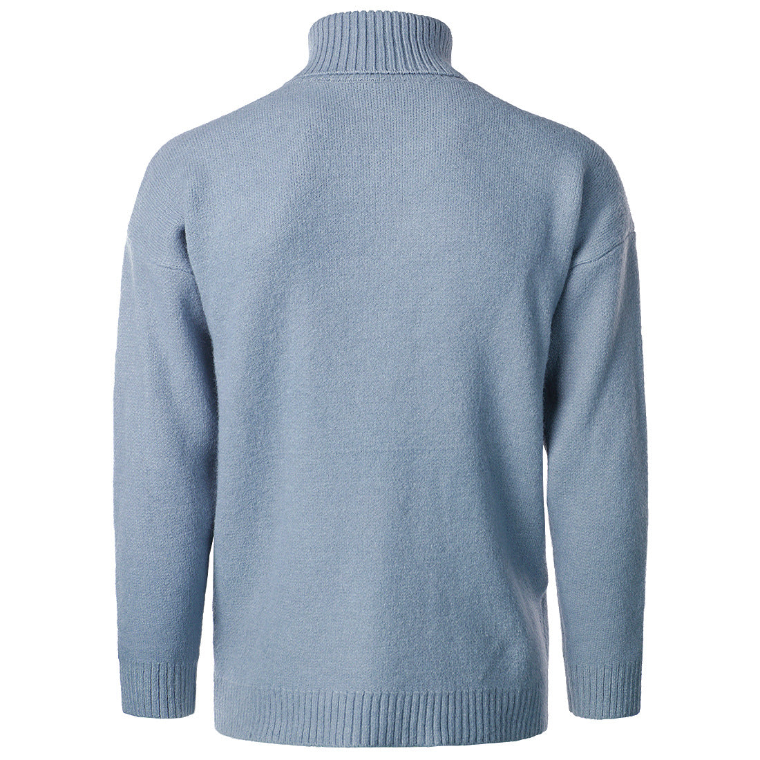 Men's Solid Color High Collar Casual Loose Cashmere Sweater