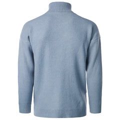 Men's Solid Color High Collar Casual Loose Cashmere Sweater