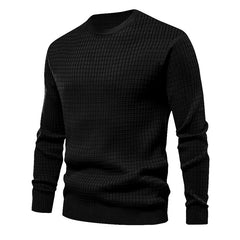 Men's Waffle Long Sleeve Casual Knitted Tops For Men