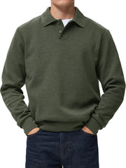 Men's Comfortable Everyday Lapel Button-down Casual Long-sleeved Polo Shirt