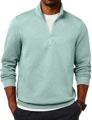 Fashionable Casual Quarter-zip Stand-up Collar Sweatshirt