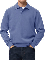 Men's Comfortable Everyday Lapel Button-down Casual Long-sleeved Polo Shirt