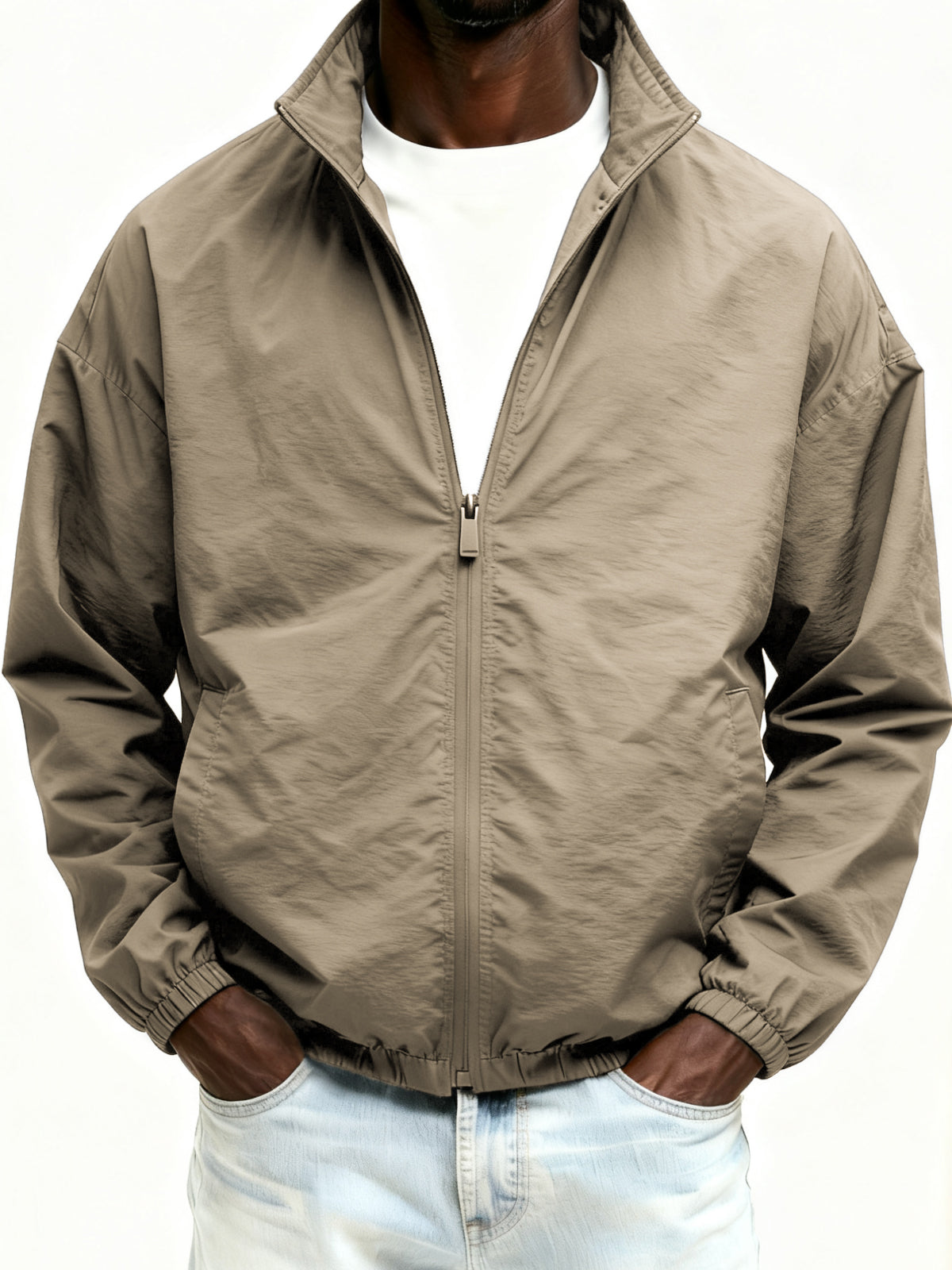 Outdoor Solid Color Zipper Jacket
