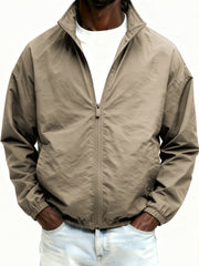Outdoor Solid Color Zipper Jacket