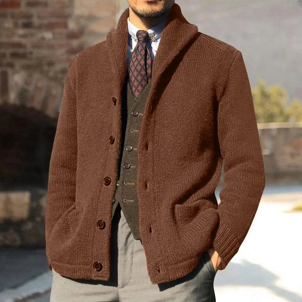 Prim | Men's Solid Color Knit Cardigan