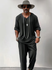 Soft Stretchy Simple 2-Piece Outfits