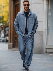 Rugged Comfort Denim 2-Piece Set