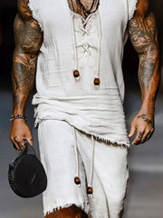 Leisure Raw Edge Design Cotton Set