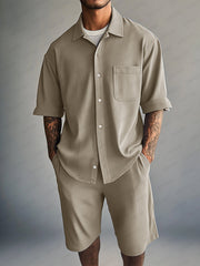 Essential Relaxed Fit Shirt Shorts Set