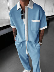 Trendy Color Block 2-Piece Outfit