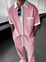 Trendy Color Block 2-Piece Outfit