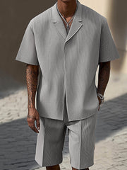 Stylish Refined Textured Casual Set