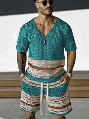 Trendy Breathable Knit Casual Set