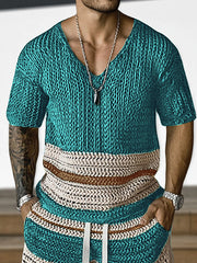 Trendy Breathable Knit Casual Set