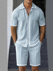 Versatile Comfort Fit Shirt Shorts Set