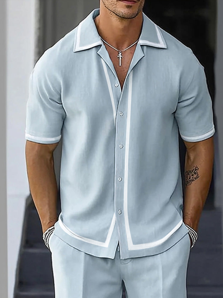 Versatile Comfort Fit Shirt Shorts Set